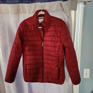 Goodfellow & Co Red Quilted Puffer Jacket